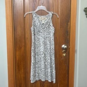 Aventura Celeste Tank Sun Dress Faux Wrap Knit Earl Grey Bamboo knee-length S